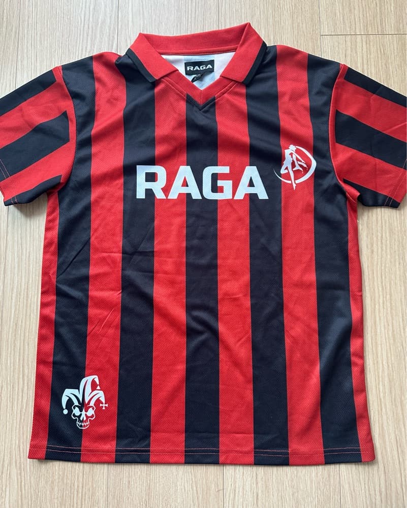 Red and Black Raga Malak Jersey Top - Image 3