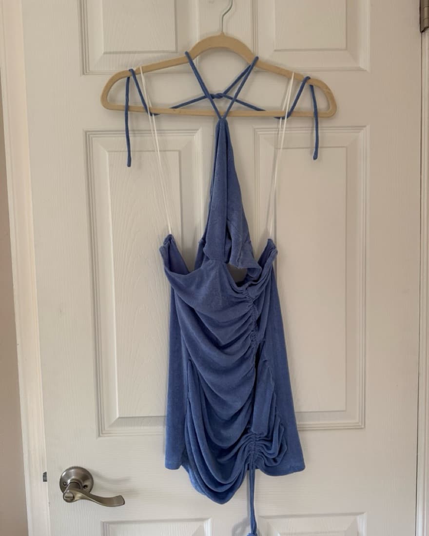 Blue Cut Out Mini Dress Hello Molly - Image 6