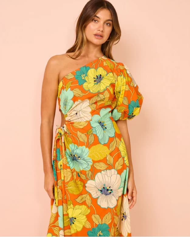 Alemais Piago One Shoulder Midi Dress - Image 3