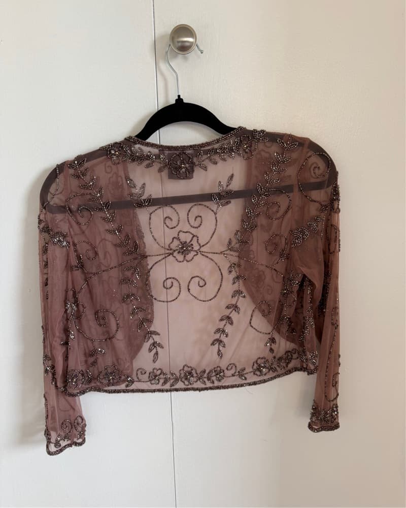 Beaded mesh bolero – vintage Coachella - Image 5