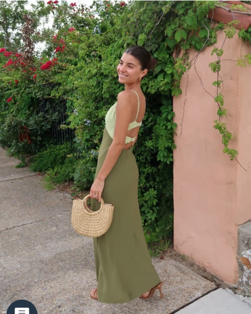 Green Abercrombie Maxi Dress - Image 1