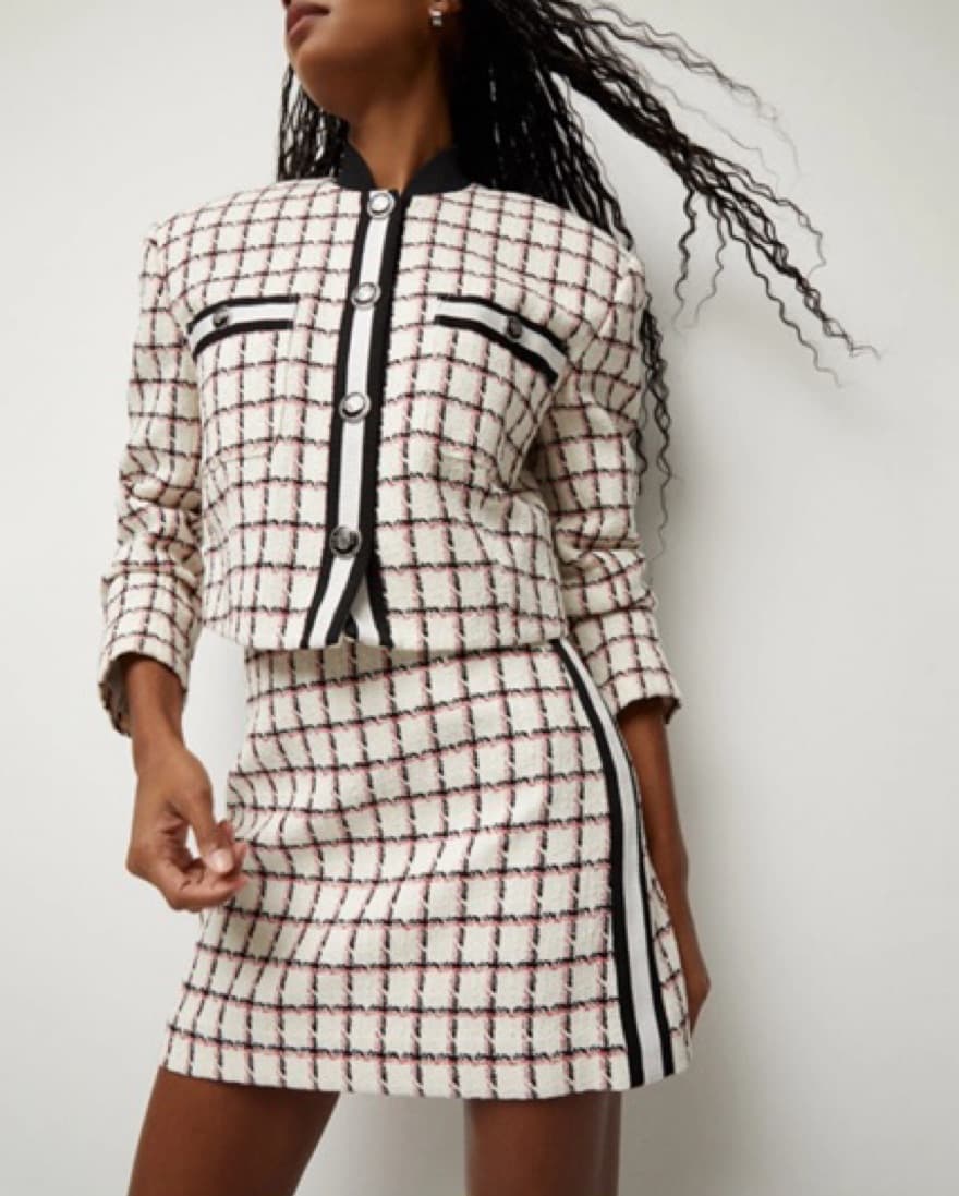 Chic Tweed Jacket and Skirt Set - Image 3