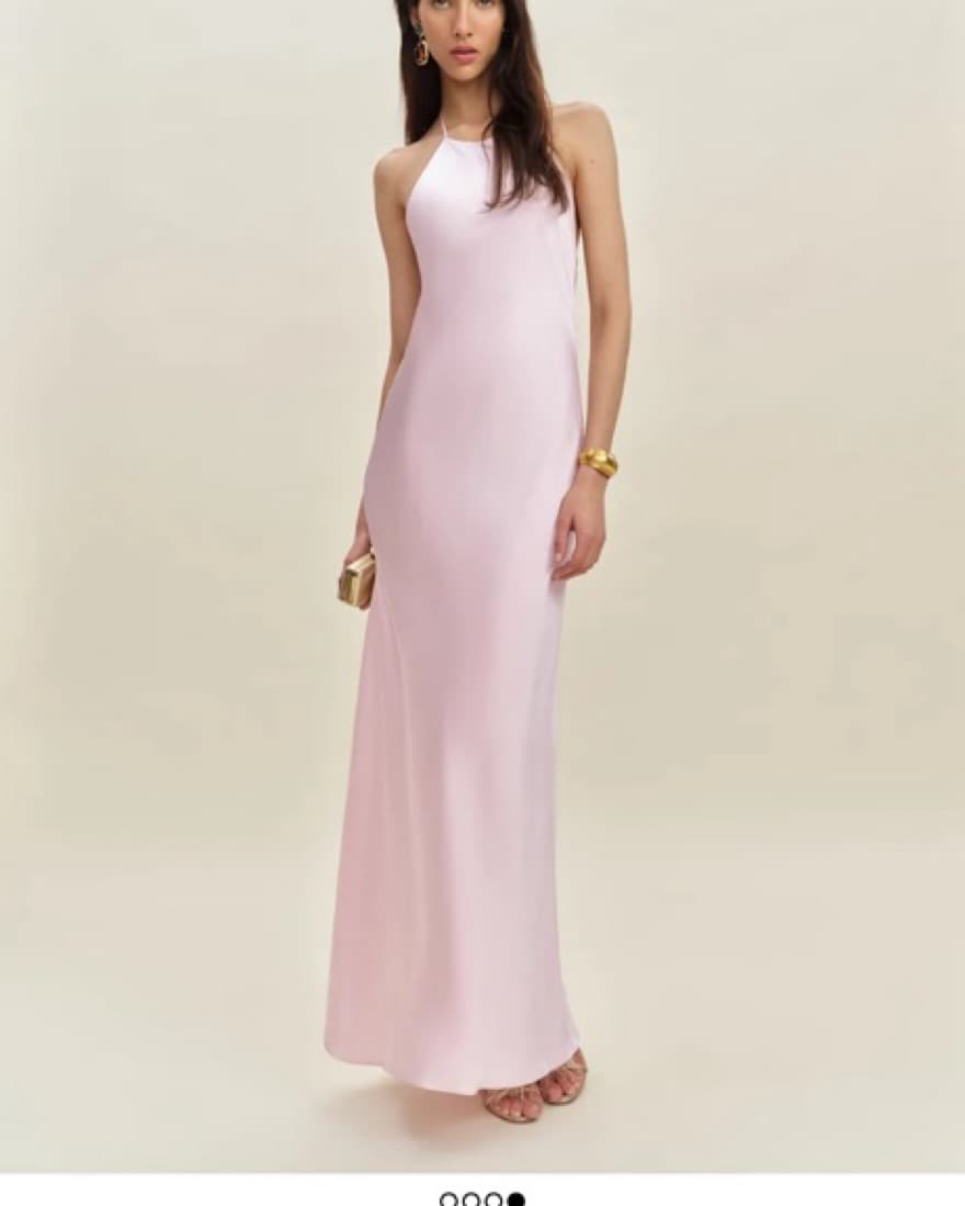 Reformation Jeany Silk Pink Dress - Image 1
