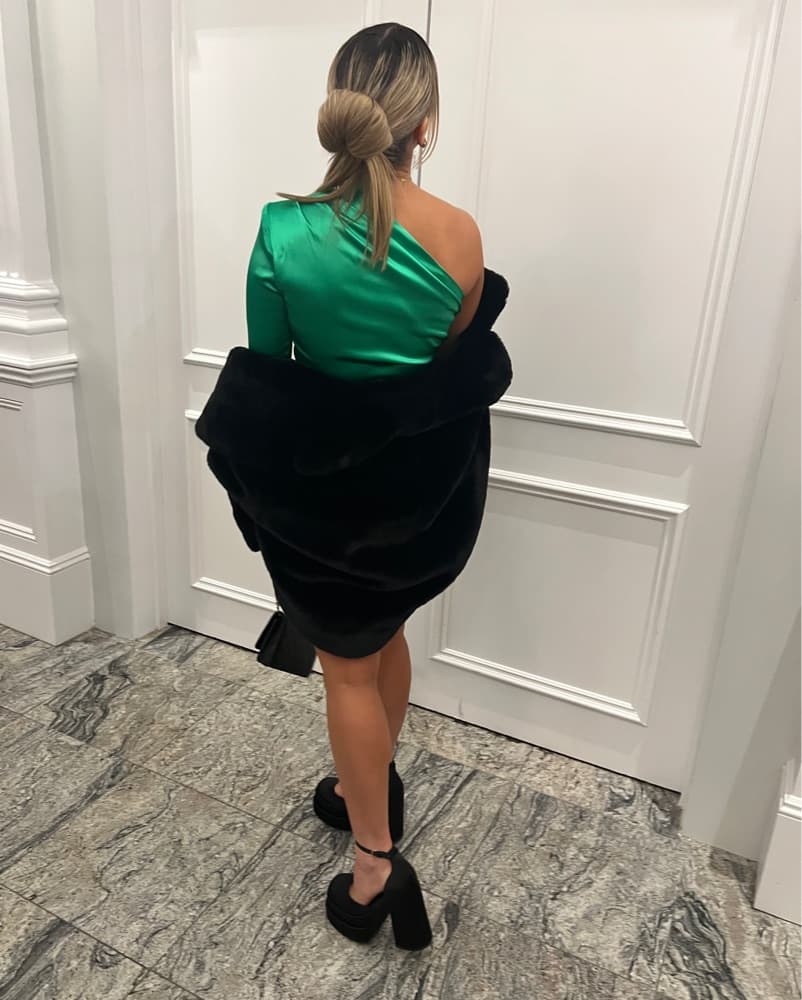 Gauge81 Silk Green Dress  - Image 5
