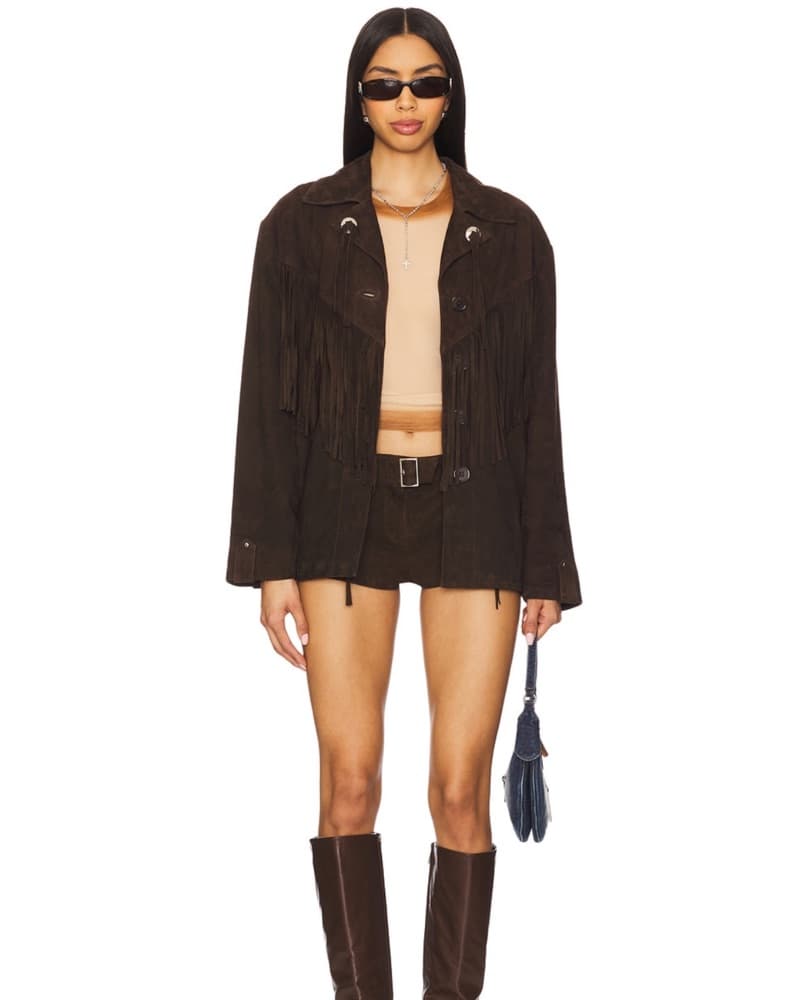 Chic Fringe Suede Jacket - Image 3