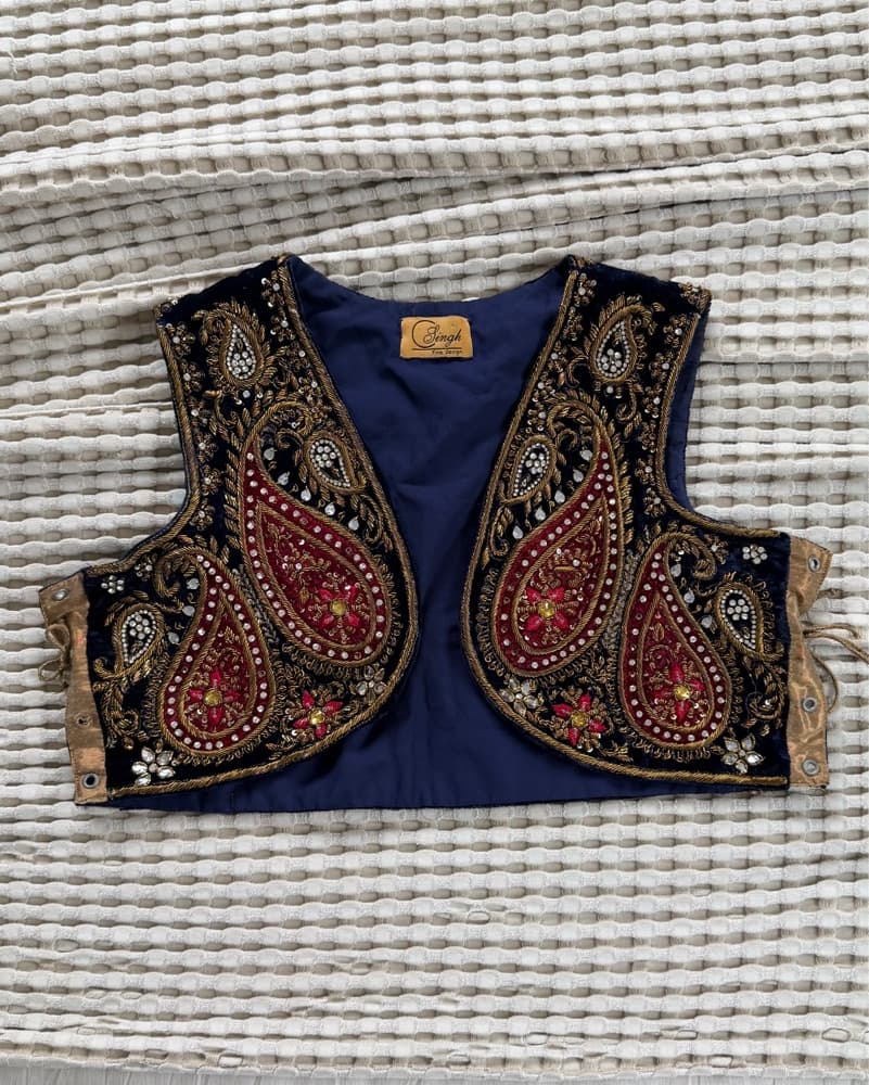 Vintage Beaded Vest - Image 1