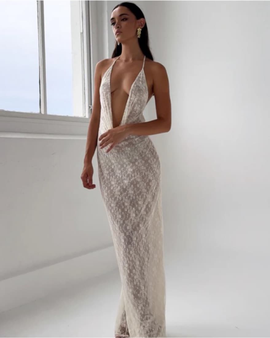 Peppermayo White Lace Maxi - Image 1