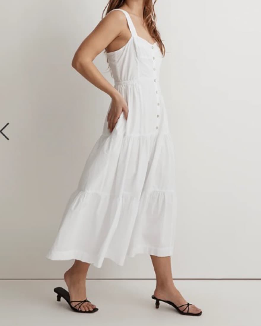Madewell Button-Front Tiered Midi Dress - Image 2