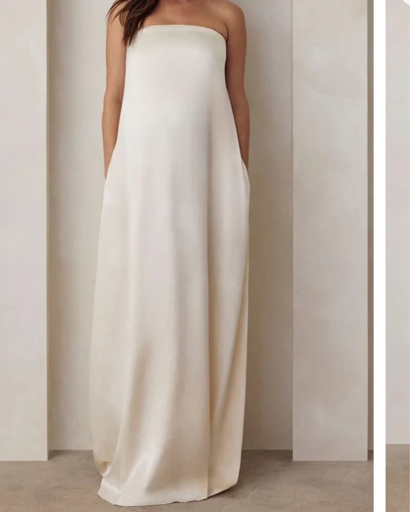 Bumpsuit Brushed Satin Gown - Image 1