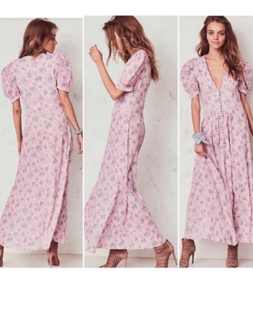 Loveshackfancy Stacy Pink Floral Dress - Image 3