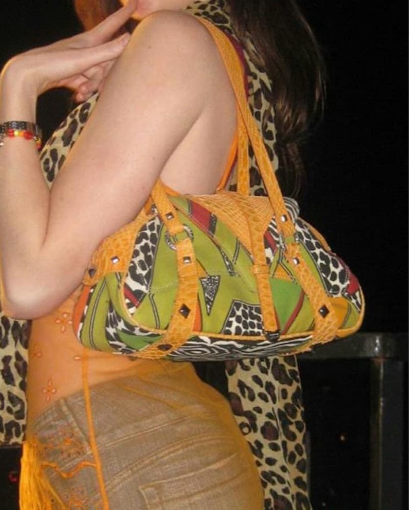 Roberto Cavalli Denim & Leather Bag - Image 1
