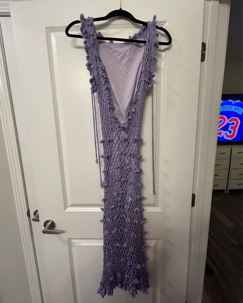 Revolve Violet Crochet Maxi Dress - Image 5