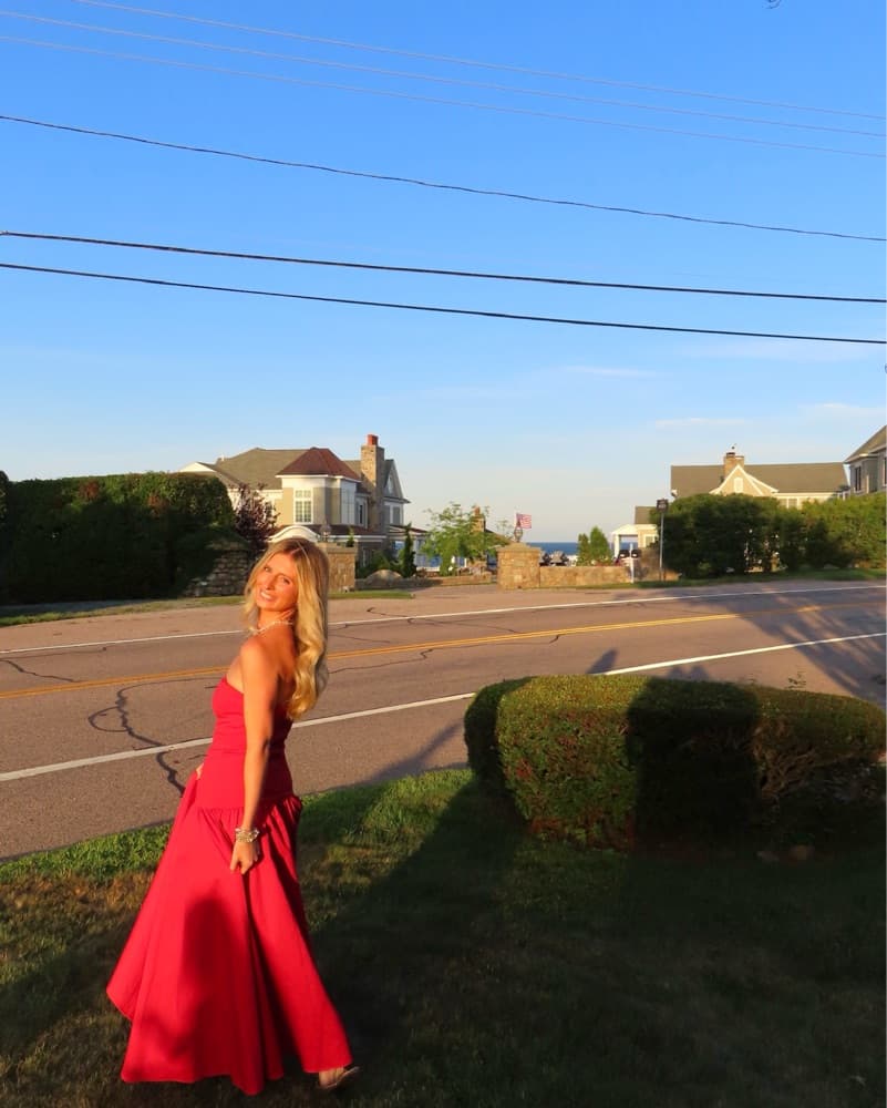 Red Alice & Olivia Drop Waist Dress - Image 2