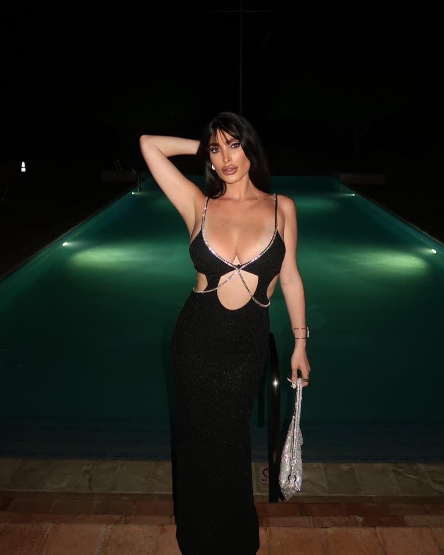 White Fox Black Maxi Dress - Image 5