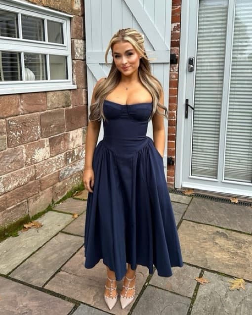 House Of CB Samaria Navy Dress - Image 2