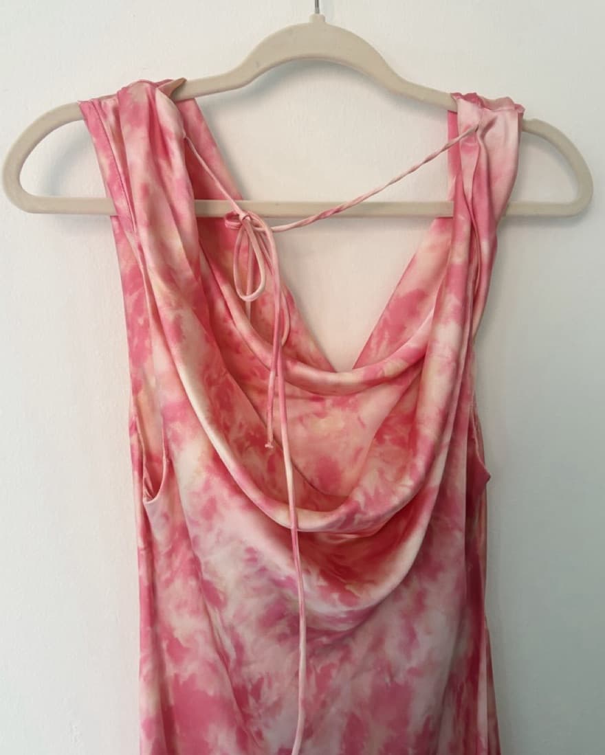 Pink Satin Zara Dress   - Image 5