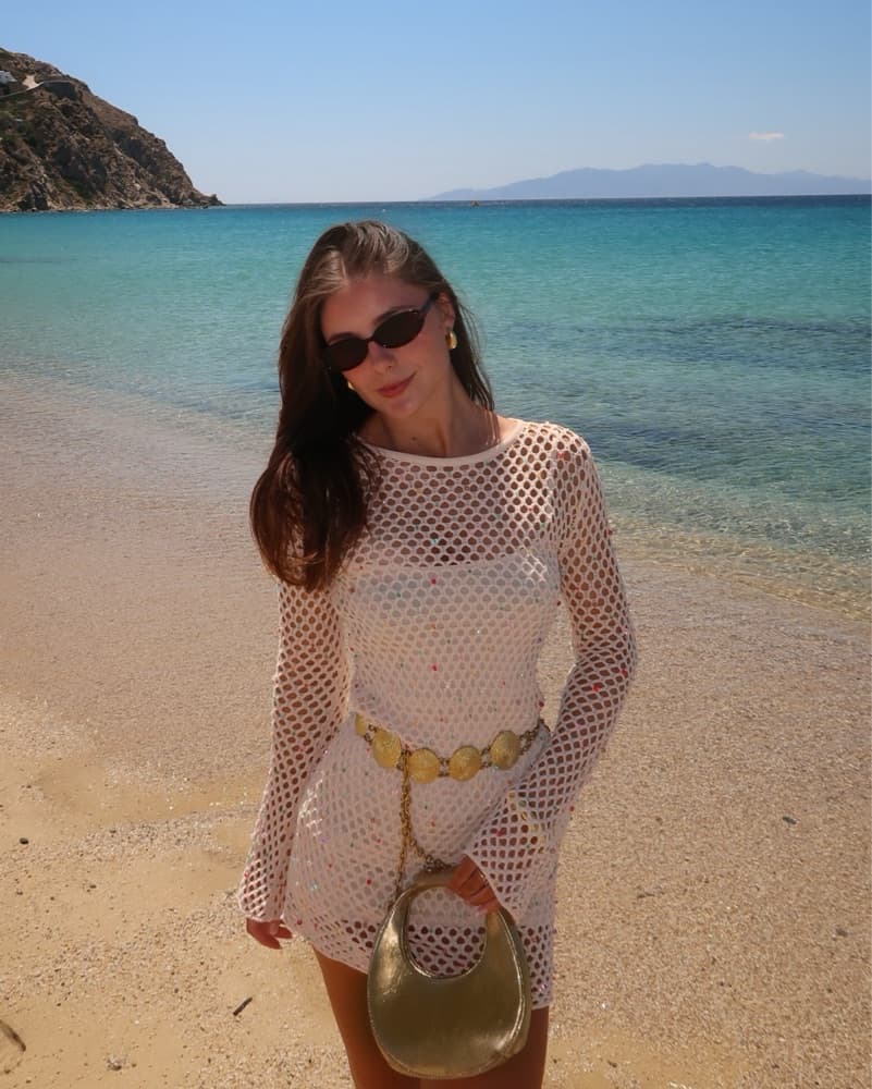 Crochet Beaded Dress/Coverup - Image 1
