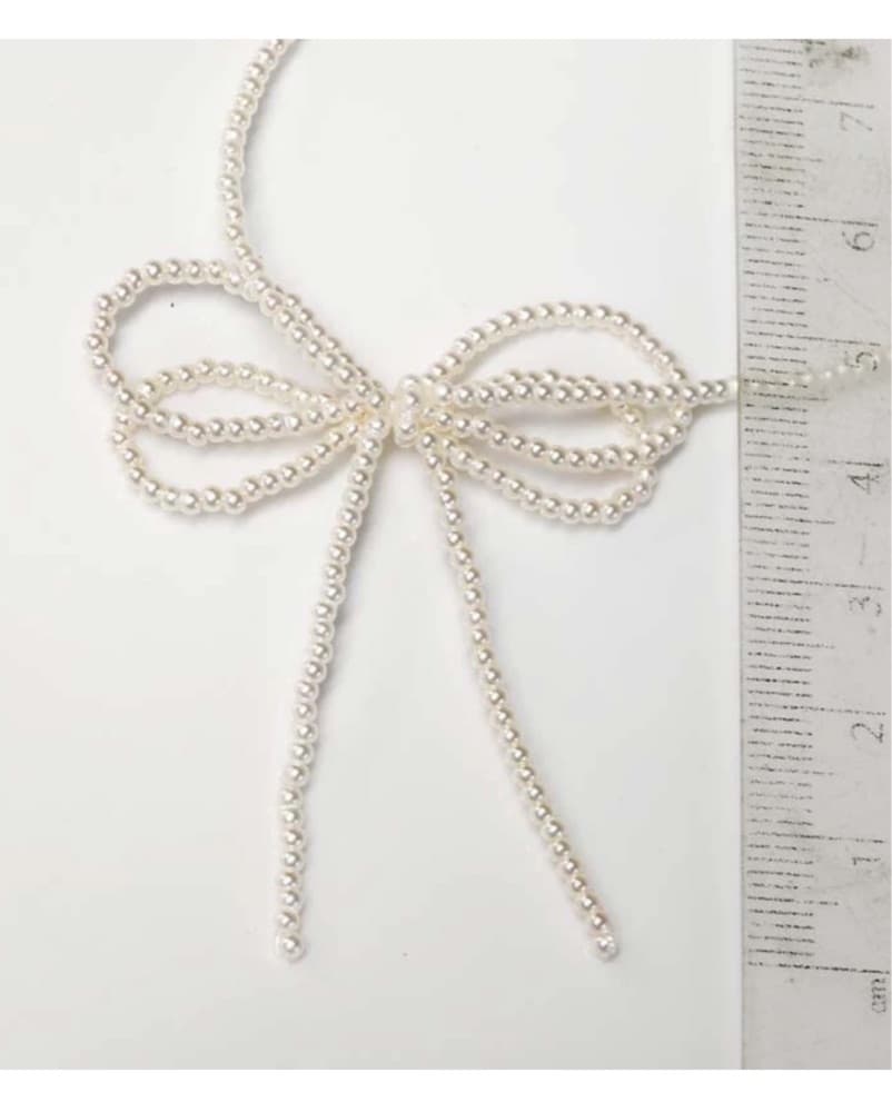 ZARA Gentle Pearl Bow Necklace - Image 5