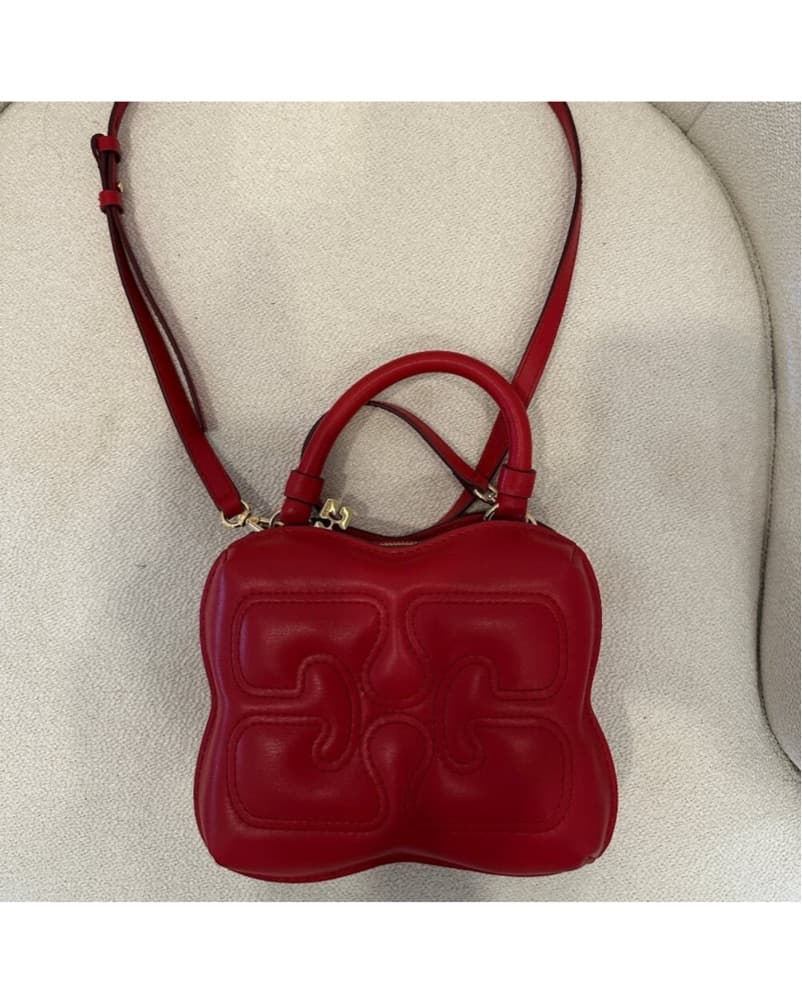 Ganni Small Red Butterfly Crossbody Bag  - Image 1