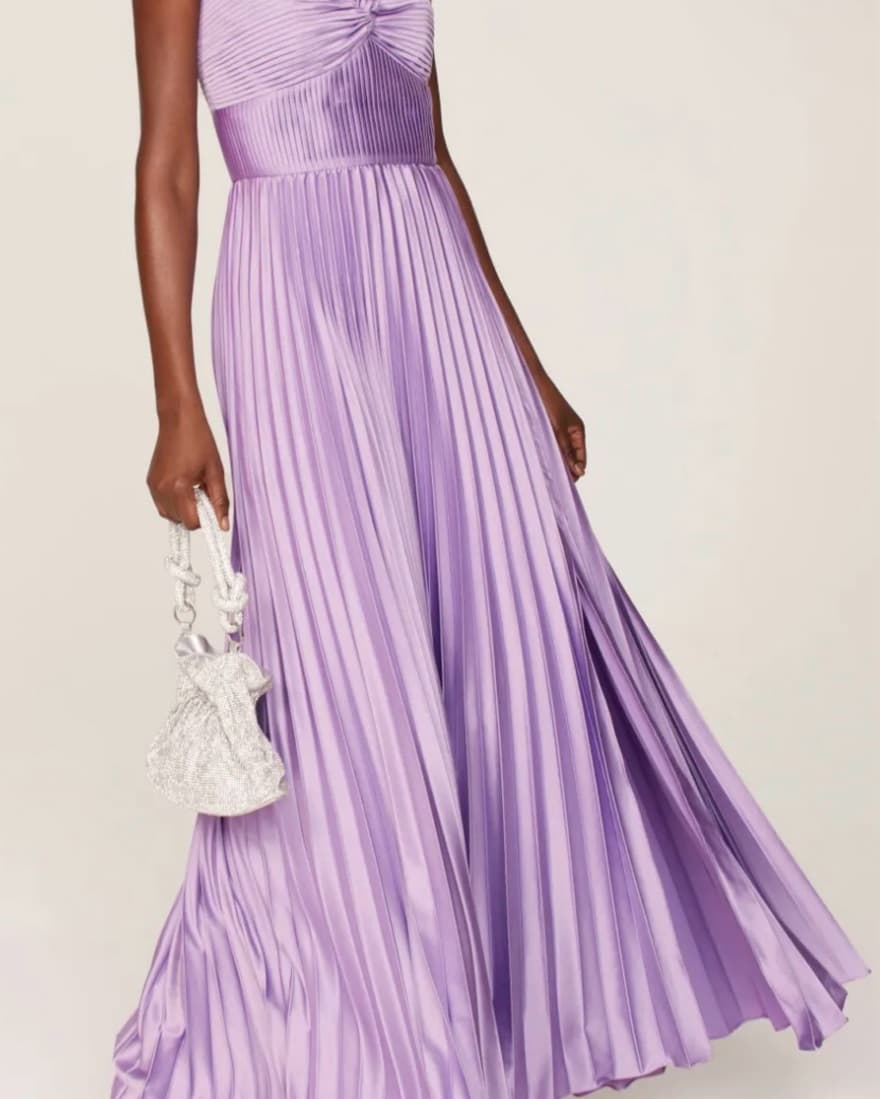 AMUR Pleated Lilac Dress - Image 1