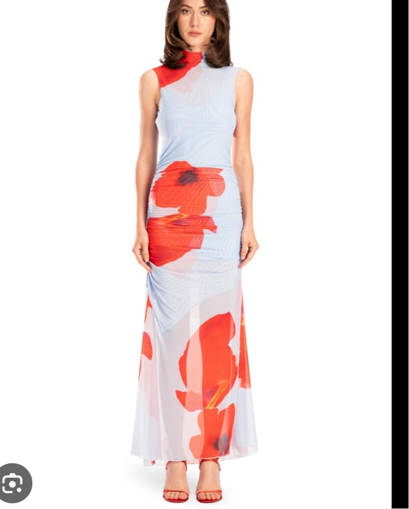 SAEMDI Floral Mesh Dress - Image 3