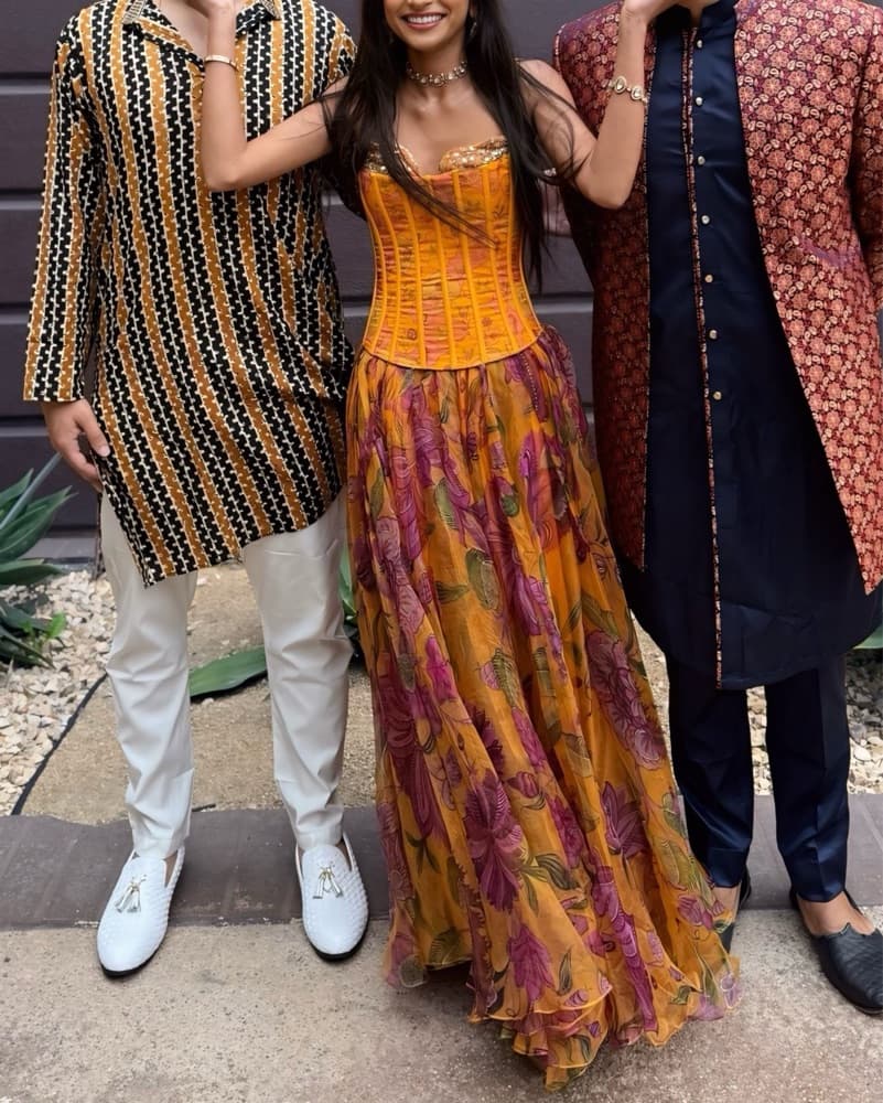 Mahima Mahajan Orange Gown - Image 2