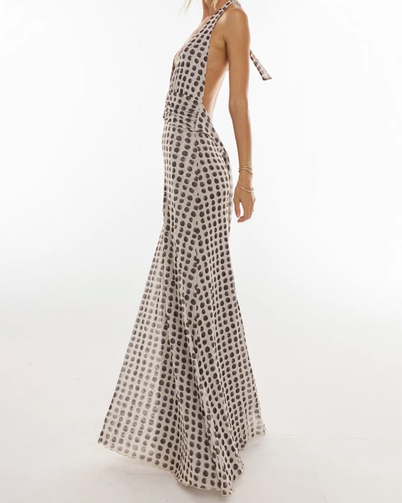 Resa - polka dot B&W Dress - Image 2