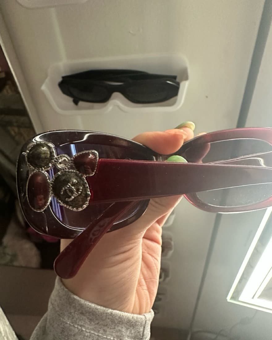 red Chanel sunglasses - Image 3