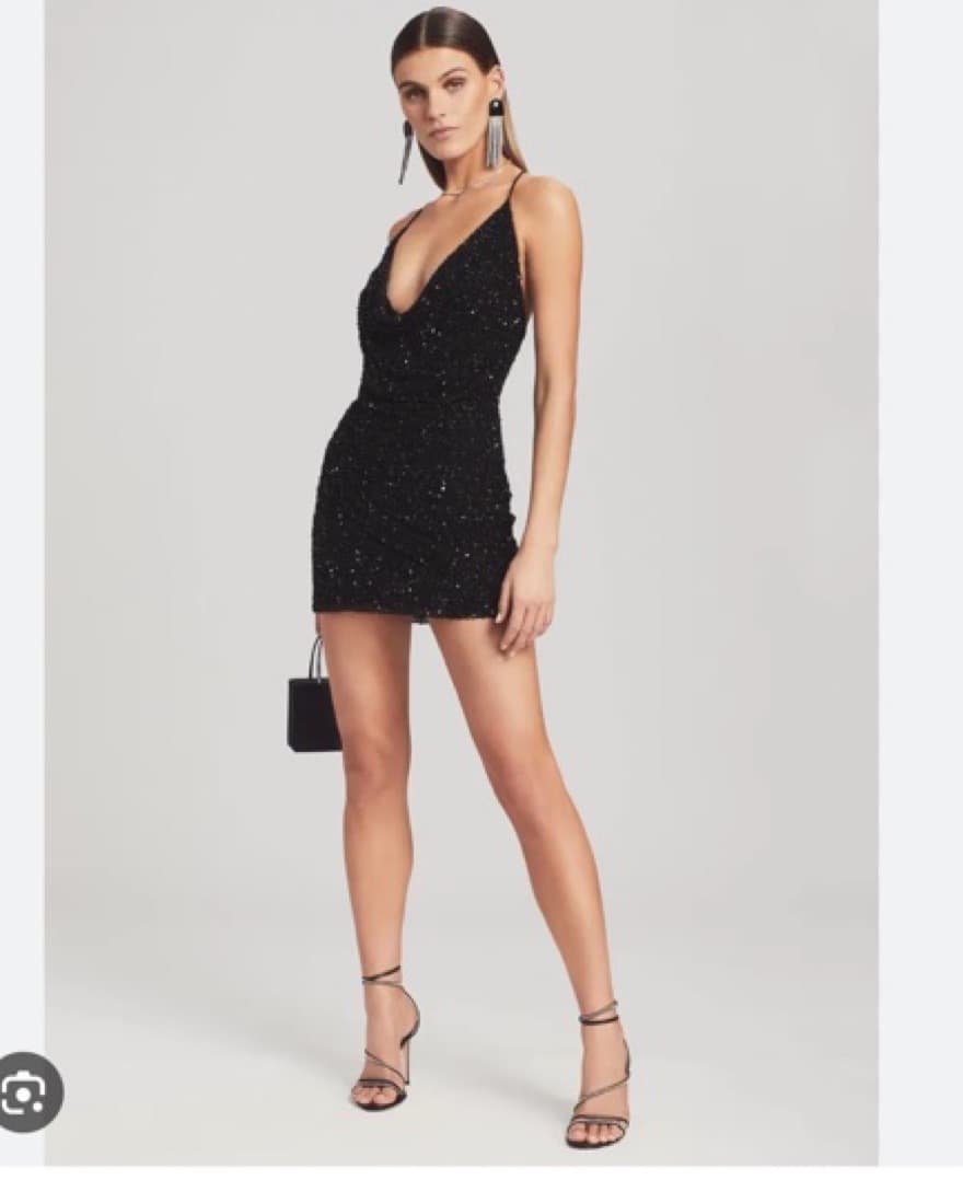 retrofete Mich Mini Dress Black Sequin  - Image 2