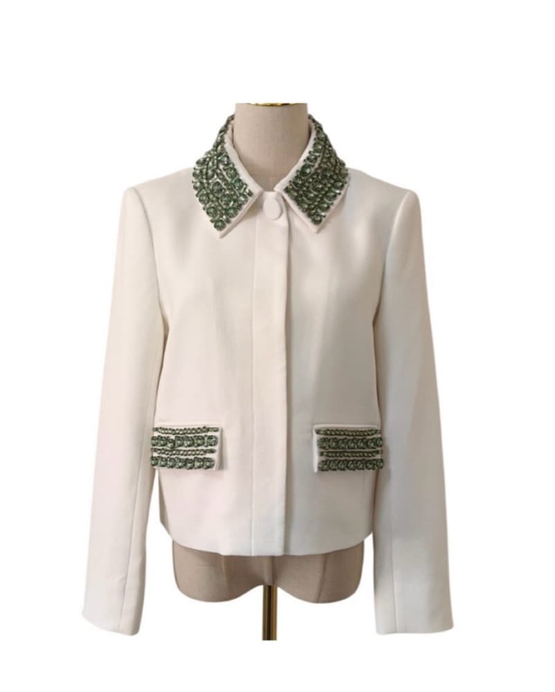 Veronica Beard Imogen Embellished Croppe - Image 5