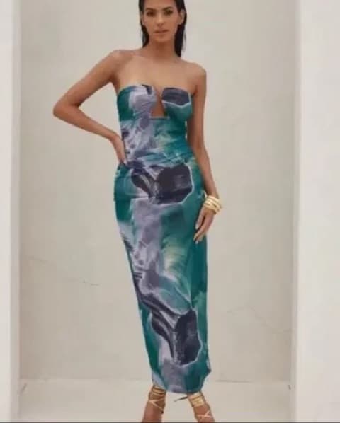 Sea Breeze Mesh Maxi Dress - Image 2