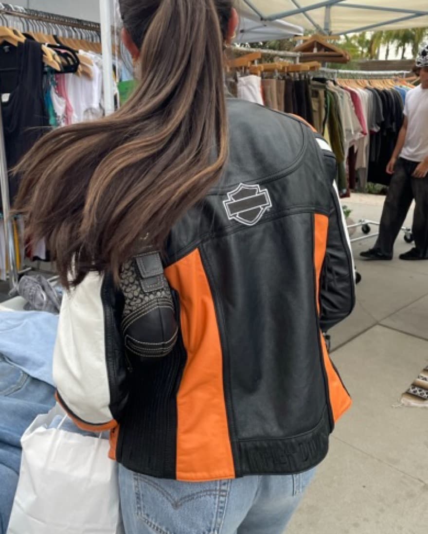 vintage harley  motorcycle jacket - Image 2
