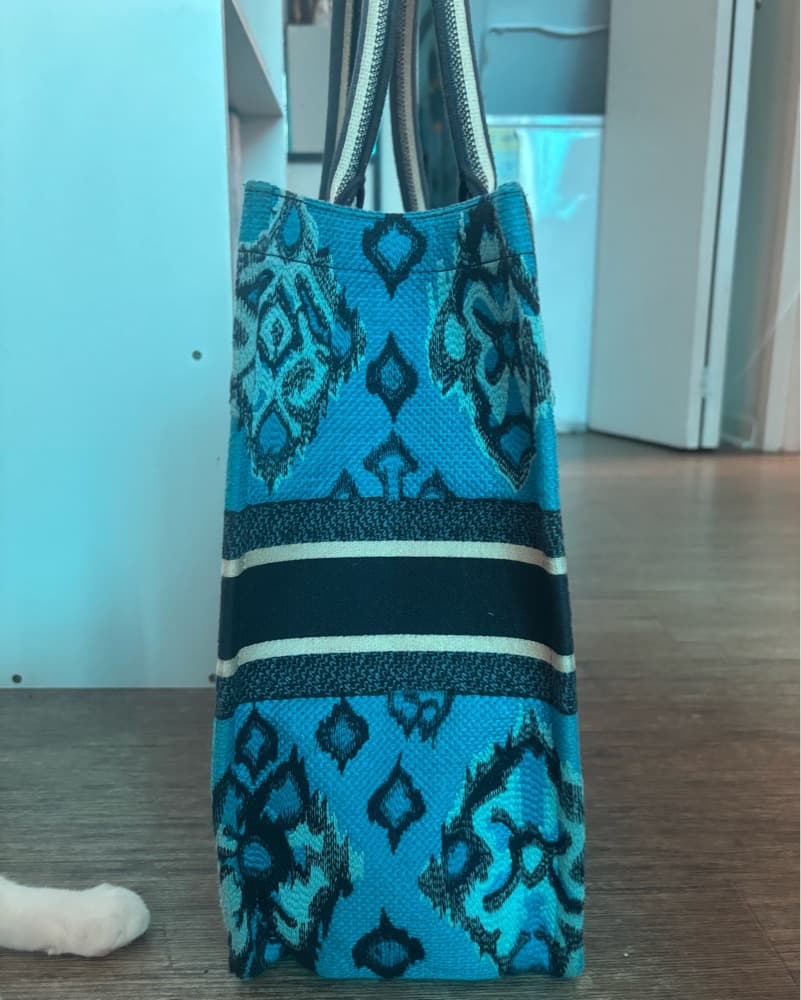 Christian Dior Large Blue Book Tote - Image 2