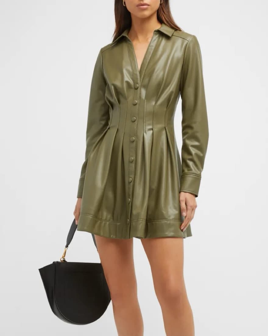 Veronica Beard Ameeta Leather Dress - Image 1