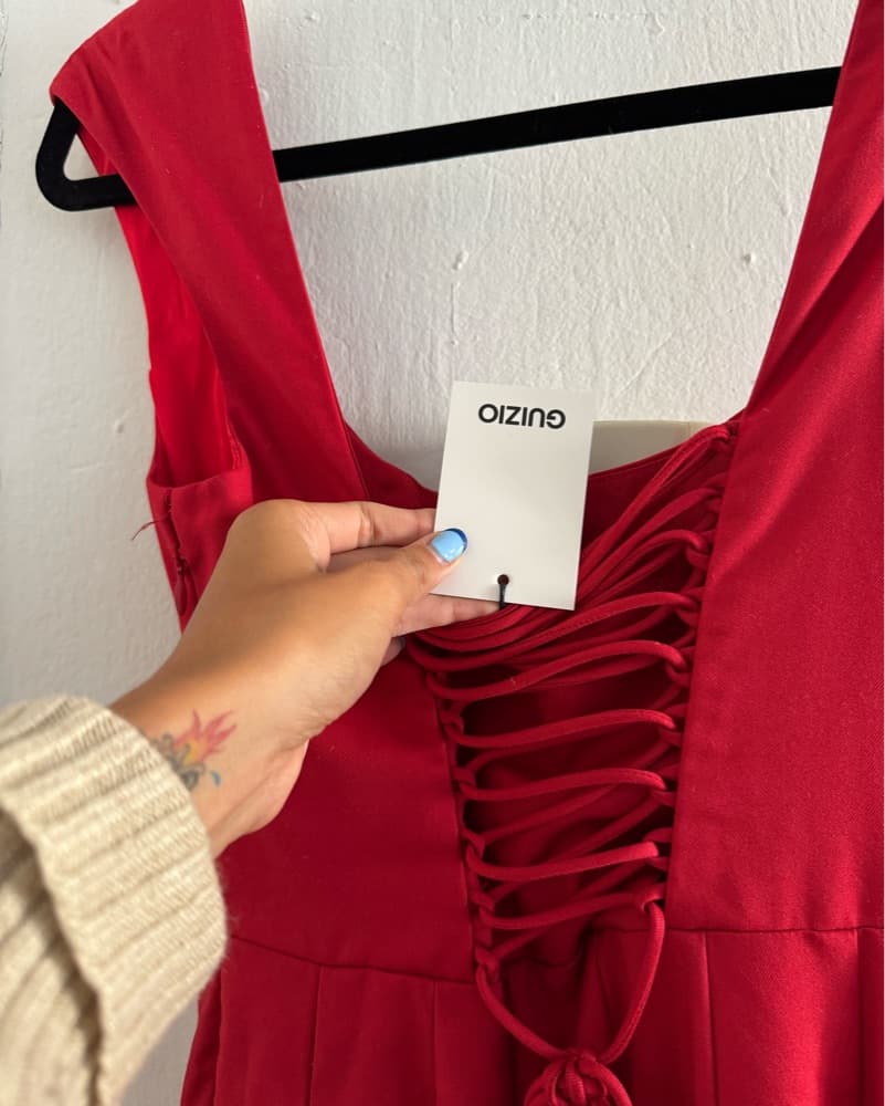 Danielle Guizio Red Corset Dress - Image 5