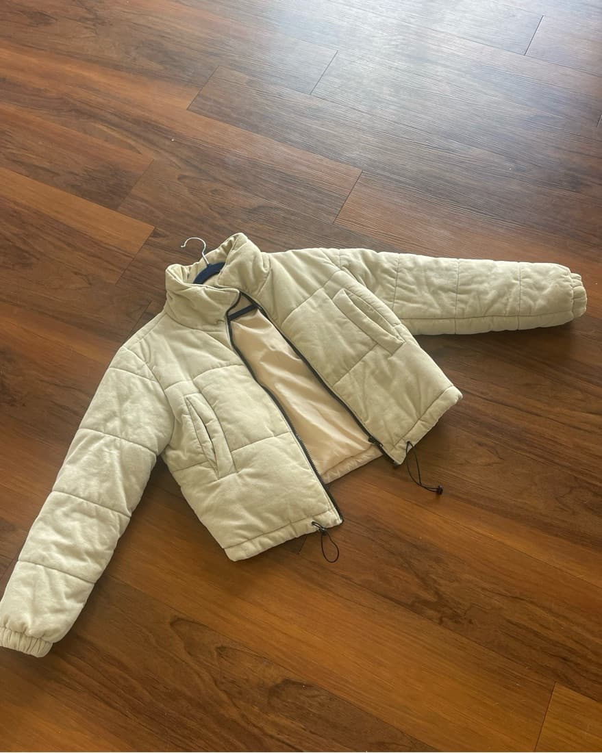 Polly Puffer Jacket Beige - Image 4