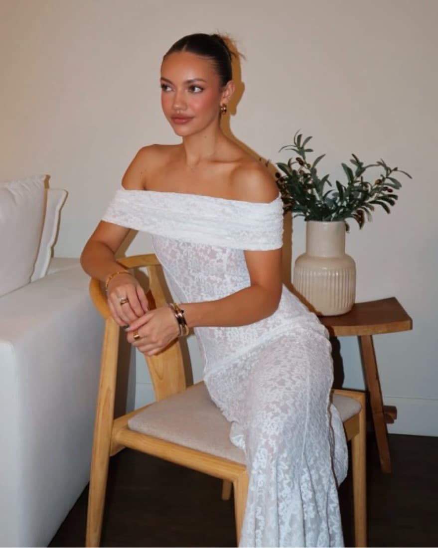 White Lace Dress - Image 3