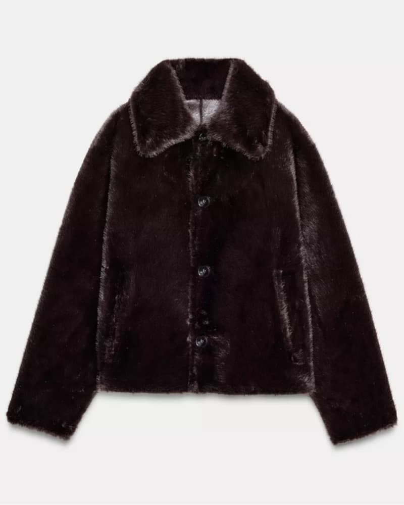 Zara Faux Fur/ Leather Reversible Jacket - Image 6
