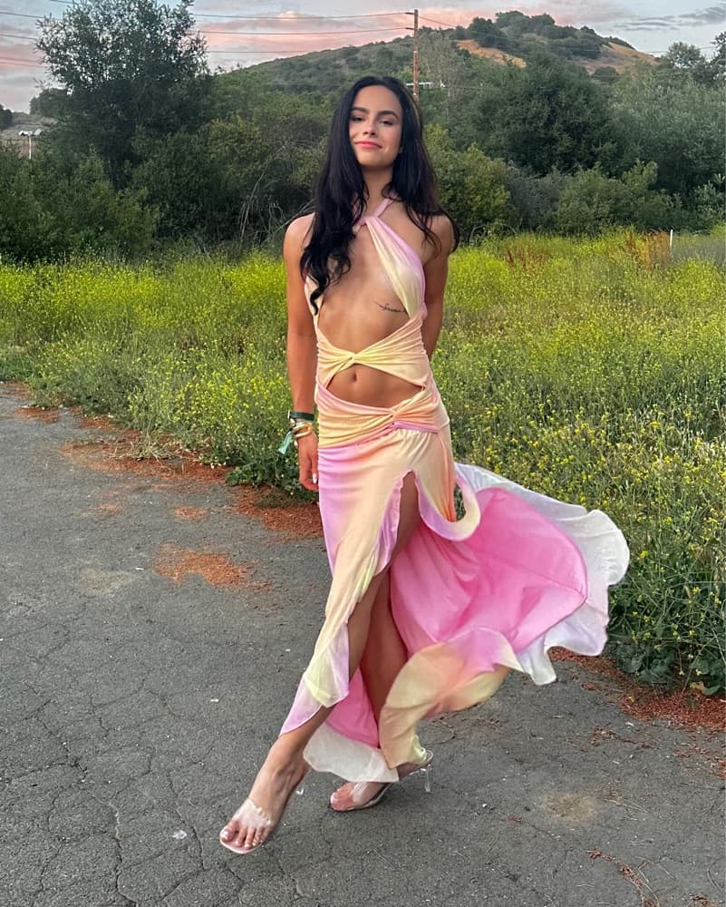 OUTCAST MAXI DRESS OMBRE (PINK&YELLOW)  - Image 1