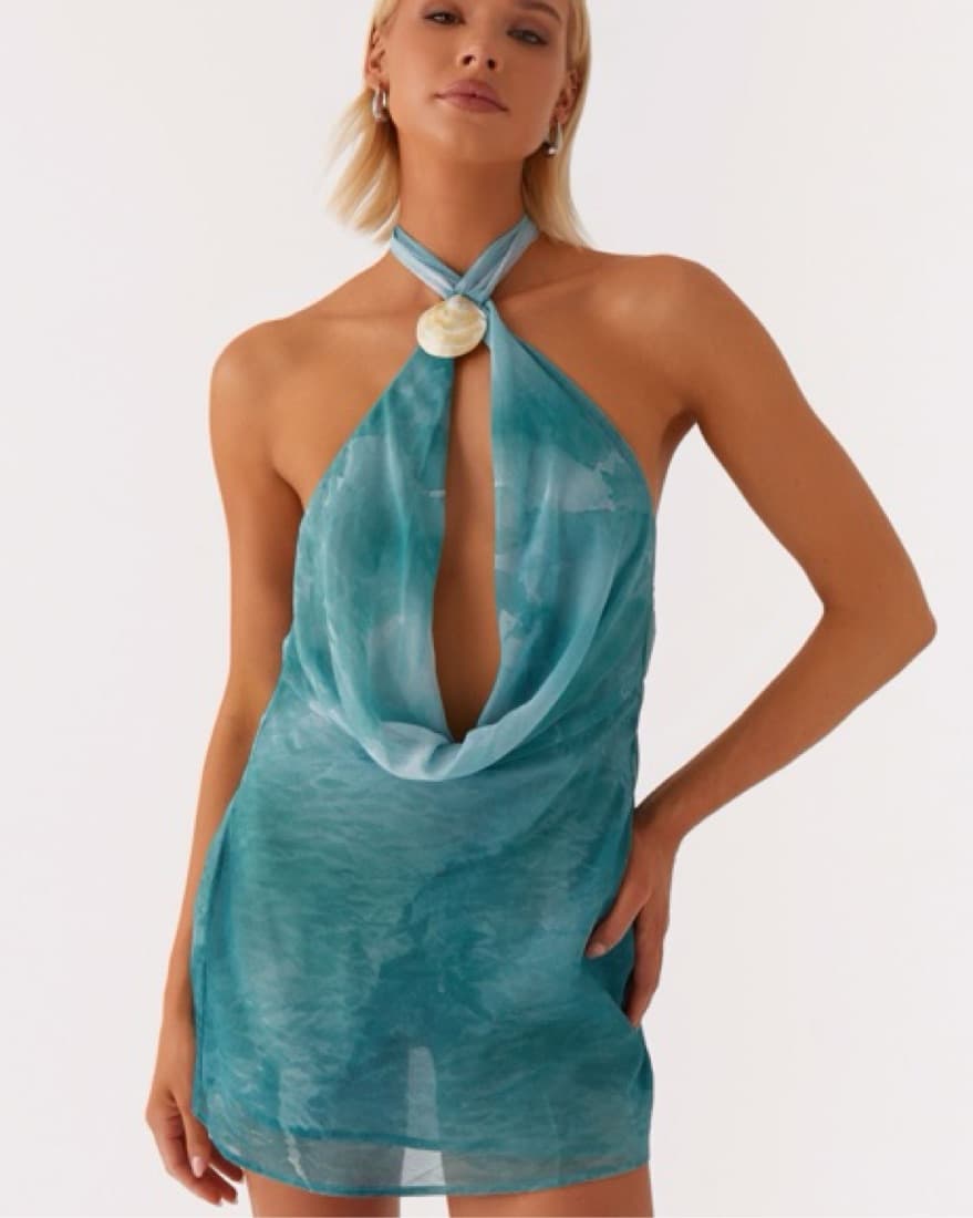 Deep Cowl Mini Dress Peppermayo - Image 1