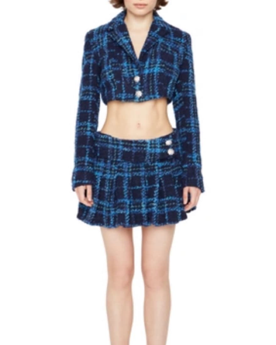 Danielle Guizio Blue Tweed Set  - Image 1