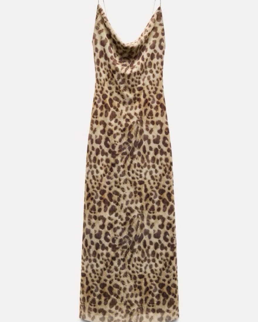 Zara Leopard Print Tulle Dress - Image 2
