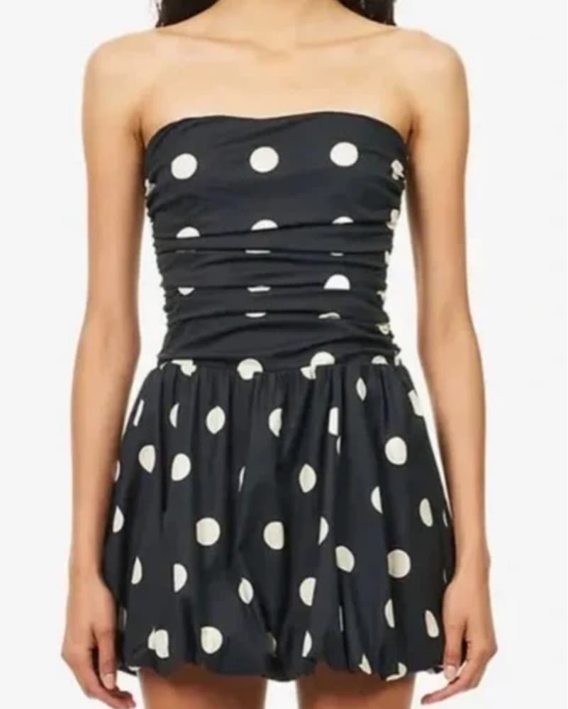 Reformation Cleo Dress - Polka Dots - Image 2