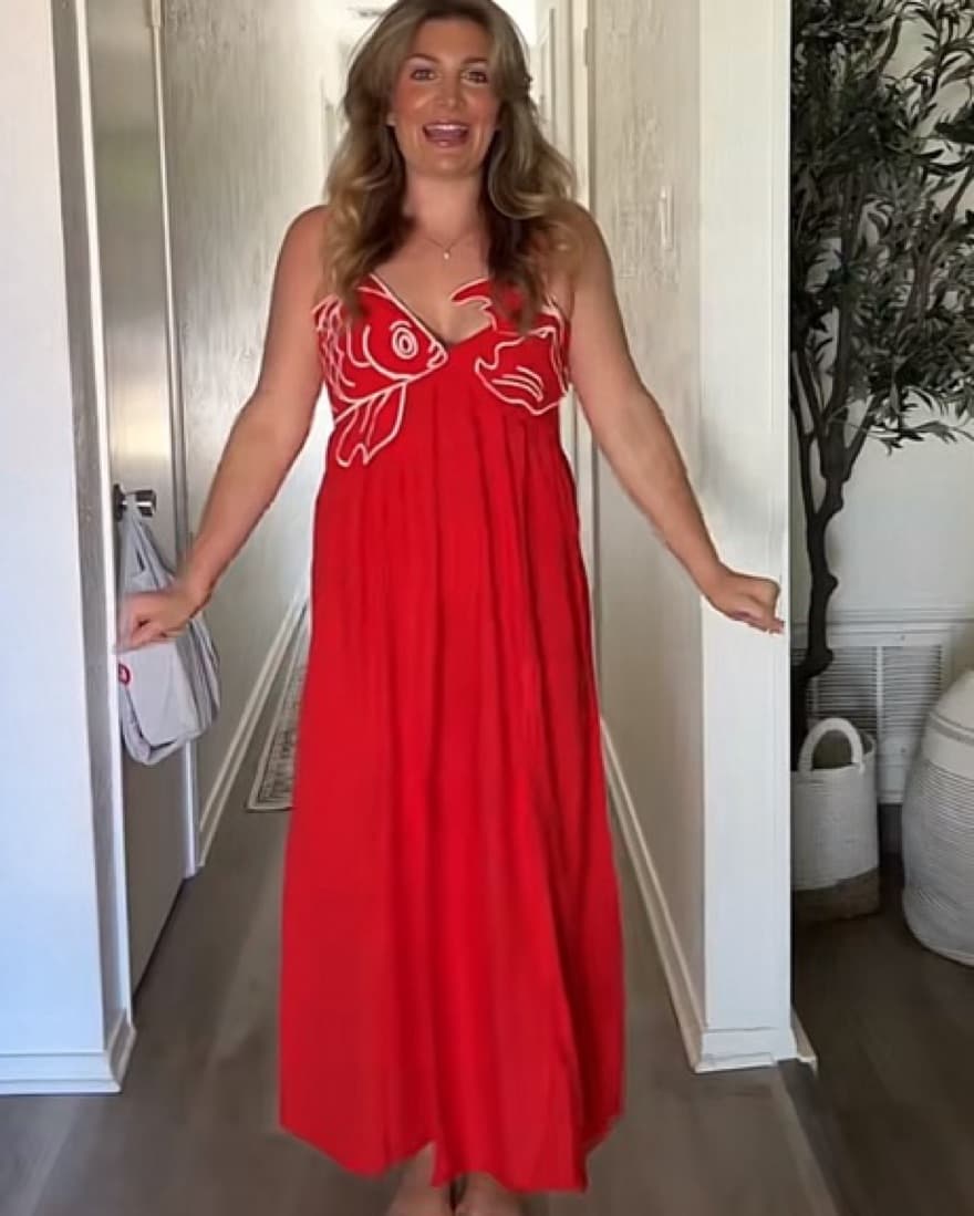 Farm Rio Fish Dress Dupe - Image 1