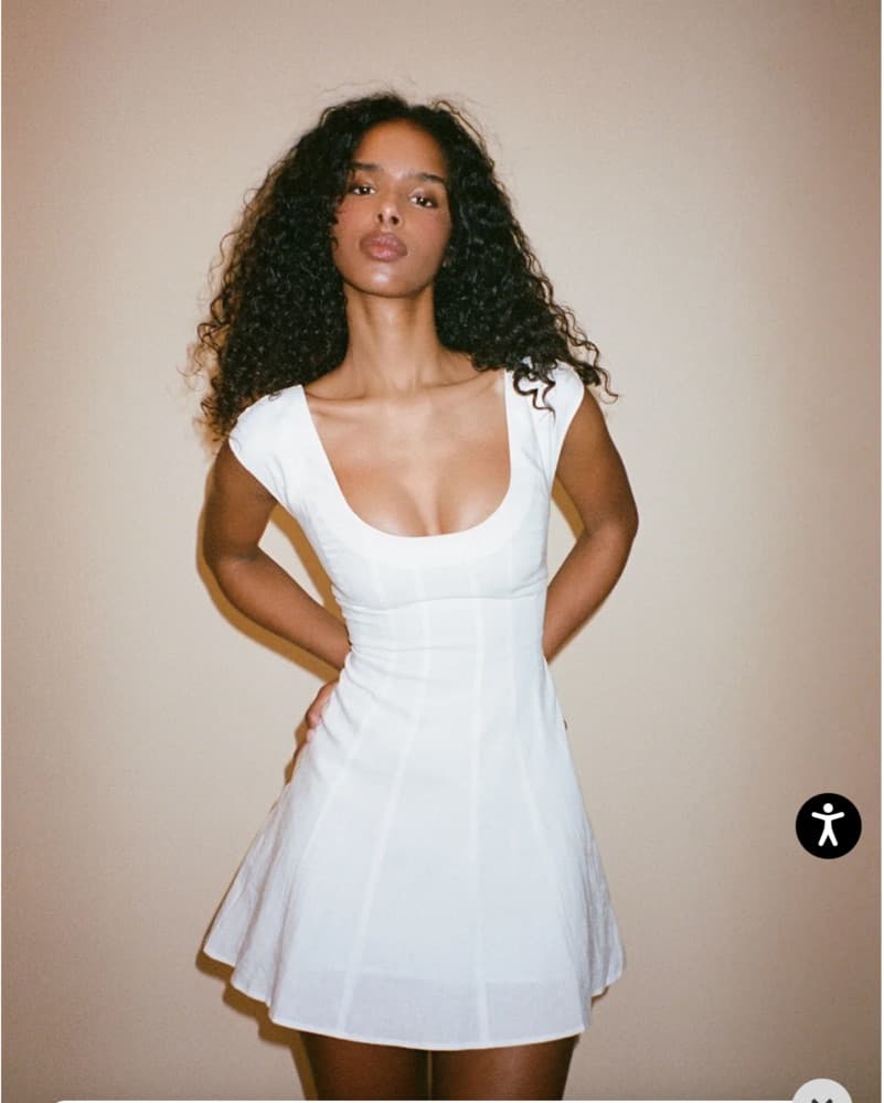Guizio White Leila Mini Dress - Image 1