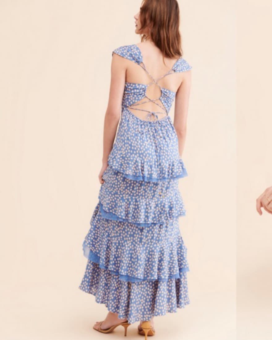 Polka Dot Blue People Dress  - Image 3