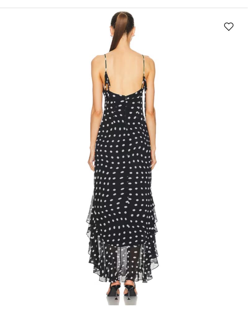 LPA polka Dot Dress With Scarf - Image 4