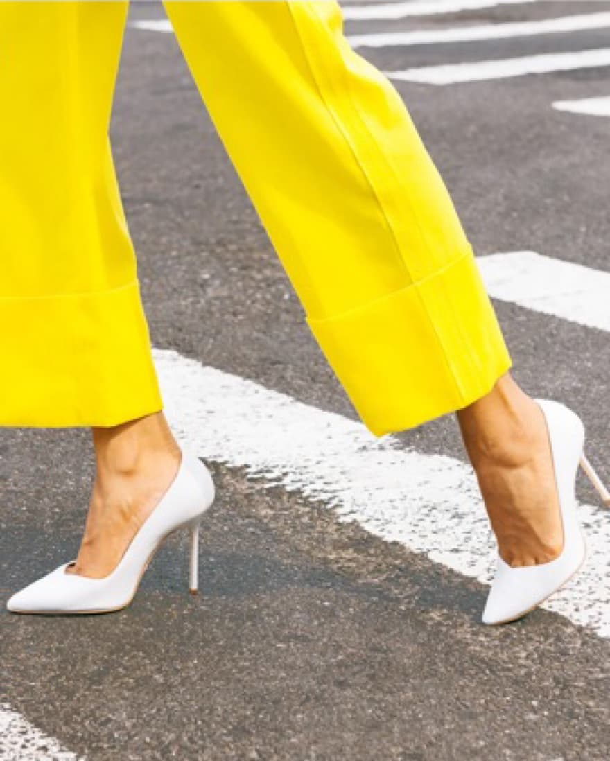 Stuart Weitzman White Croc Pumps - Image 1