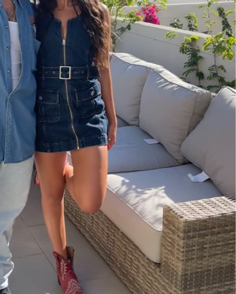 Redone Denim Mini Dress - Image 5