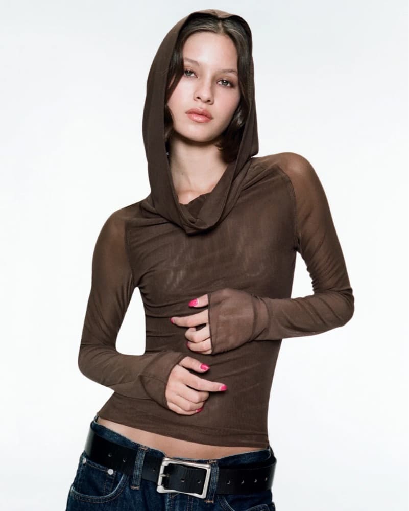 Chocolate Mesh Hoodie  - Image 3